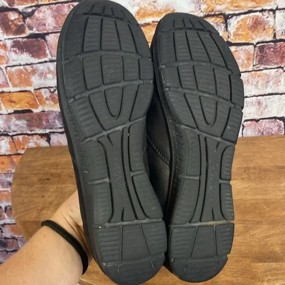 Skechers Women's Black BE-COOL Warmhearts Slip On Comfort Loafers Sz 10 - Picture 12 of 14